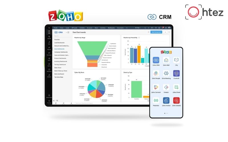 Zoho CRM có hệ sinh thái ứng dụng rộng, hỗ trợ phân tích dữ liệu và tự động hóa nhiều nghiệp vụ