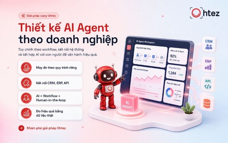 Ohtez designs a custom customer service AI Agent around each business’s workflows and existing systems