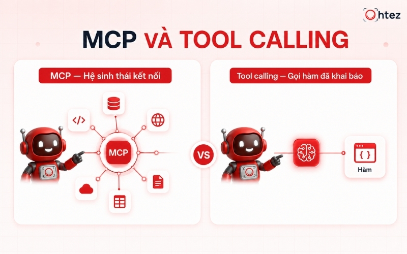 MCP has a broader scope than tool calling because it provides a standardized protocol for discovering and using multiple tools.